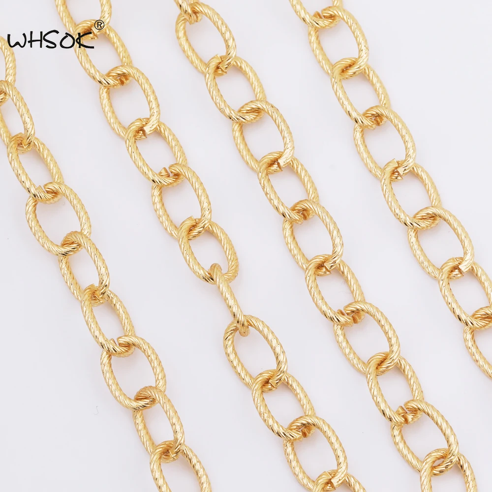 

WHSOK 1M/Lot Jewelry Accessories/DIY Bracelets Findings/Chain For Necklace/Genuine Gold Plating/Hand Made/Gold Chains