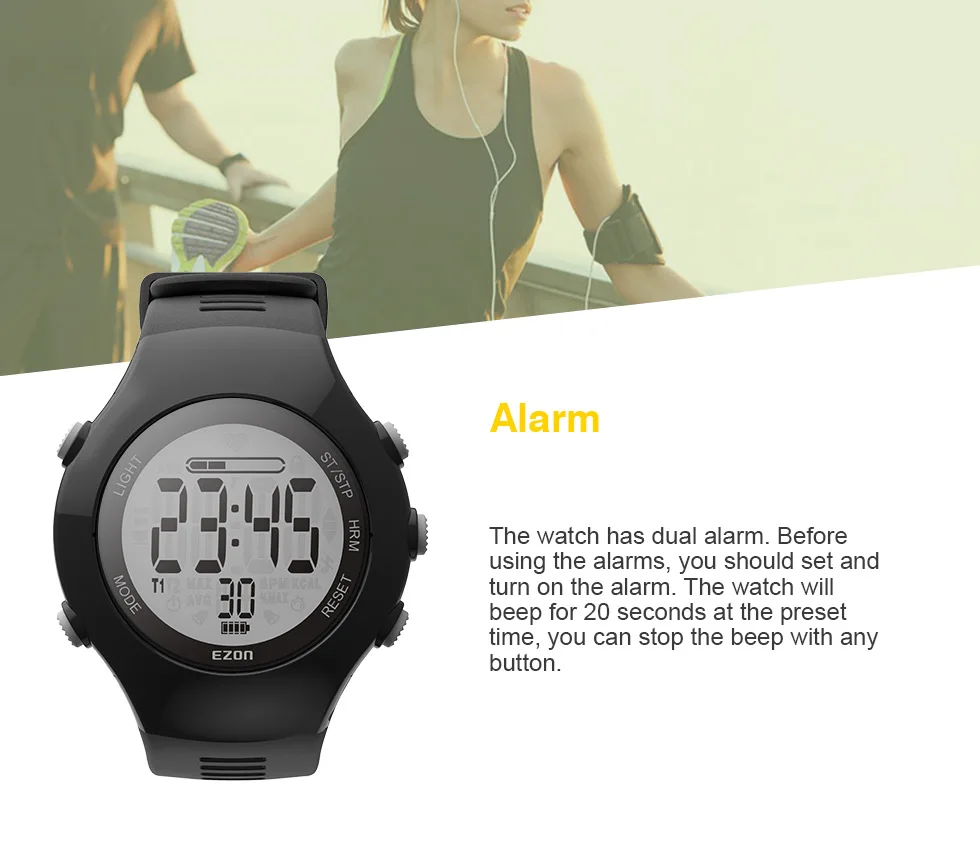 Новые мужские спортивные цифровые часы оптический датчик пульса монитор Счетчик калорий Powerd PHILIPS носимый зонд
