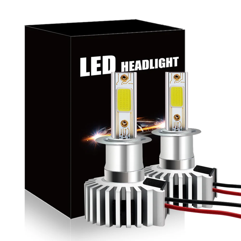 

DXZ 2Pcs h3 led bulb Car LED Headlight Bulbs LED Lamp 60W 6500K 6600LM 12V Auto Fog Lights Car Styling led automotivo Canbus