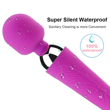 Magic Wand Vibrator for Woman Sex Products AV Vibrators USB Rechargeable Sex Toys for Woman Clitoral Vibrator Female Masturbator 5