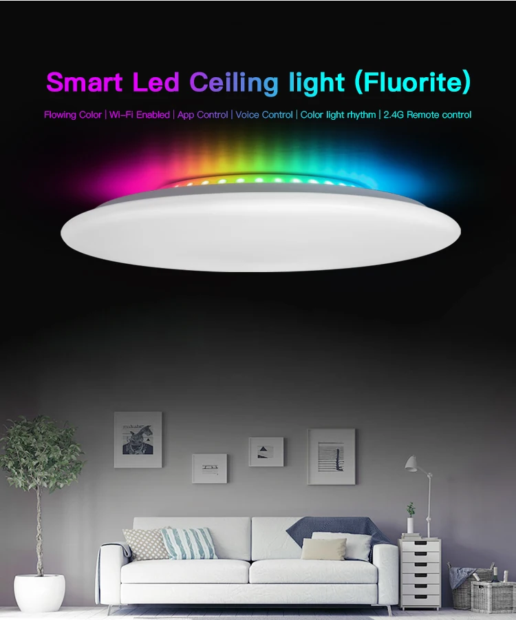 bathroom ceiling light fixtures OFFDARKS Smart LED Ceiling Lights WIFI Voice Control APP Control RGB Dimming Bluetooth Speaker Ceiling Lamp Kitchen Living Room home depot ceiling lights