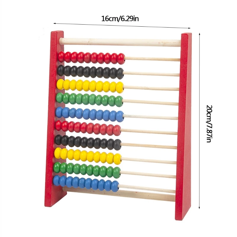 1 Pc Wooden Children's Educational Toys for 3-6 Year Olds Hand-eye Coordination for Kids Mathematics Wooden Abacus 6