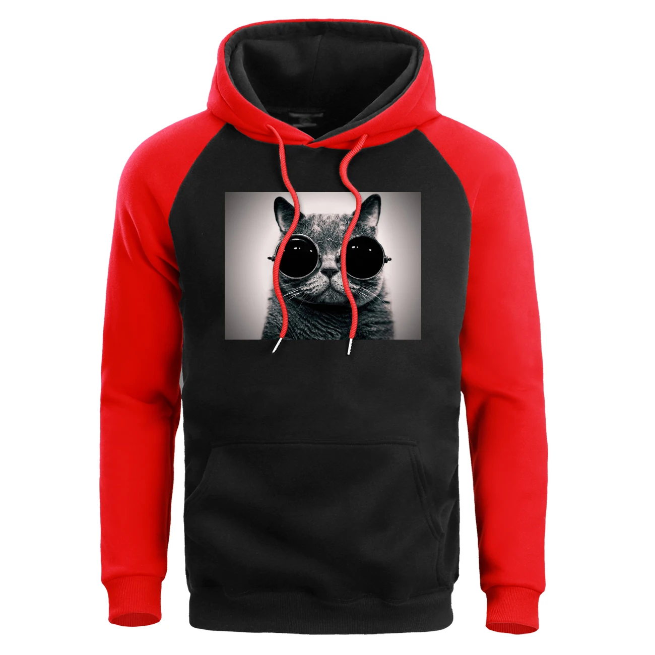 Крутые милые толстовки с принтом кота для мужчин 2019 осень зима горячая