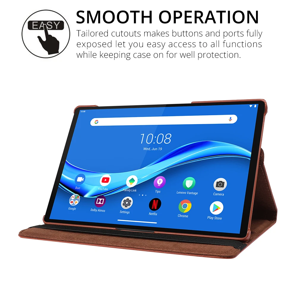 Rotating Case for Lenovo Tab M10 Plus 10.6 FHD 10.3 3rd 2nd Gen 10.1 TB-128FU TB-X606 X306 M8 Gen 4 P11 Pro J607 M9 Tablet Cover