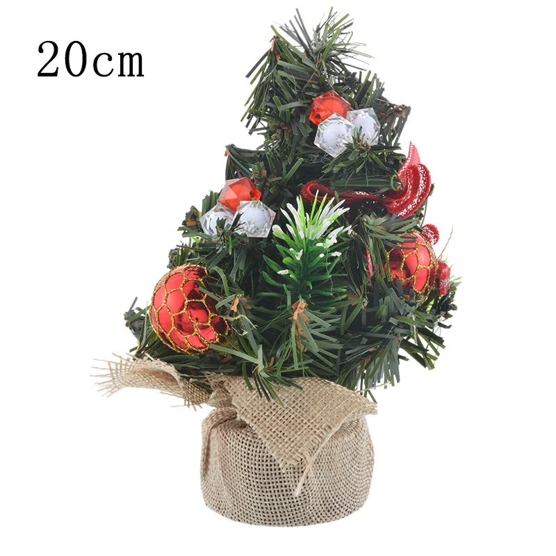 1PC 20cm B Искусственные настольные мини елочные украшения Рождественская елка 20 см Новогоднее украшение стола миниатюрное дерево 1 шт - Цвет: 1PC 20cm B