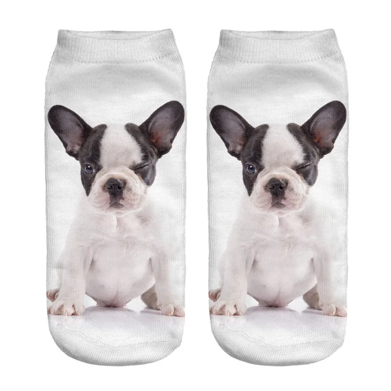 3D кавайные носки унисекс с рисунком собаки, женские носки Хаски лабрадор, золотистый ретривер, забавные женские носки Харадзюку