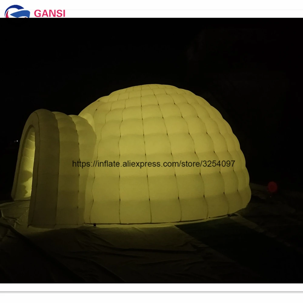 Free shipping inflatable lighting party dome tent customized size inflatable event tent with led light