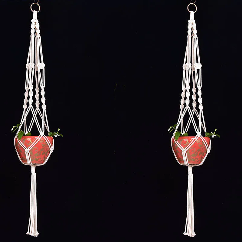 Hot sales handmade macrame plant hanger flower /pot hanger for wall decoration countyard garden