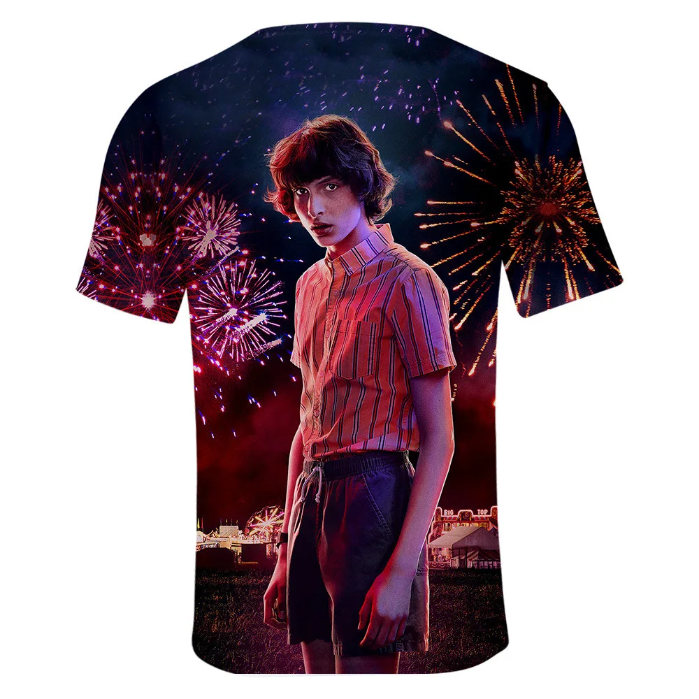 Повседневная футболка с короткими рукавами и 3D-принтом «Stranger Things 3 stranger things 3»
