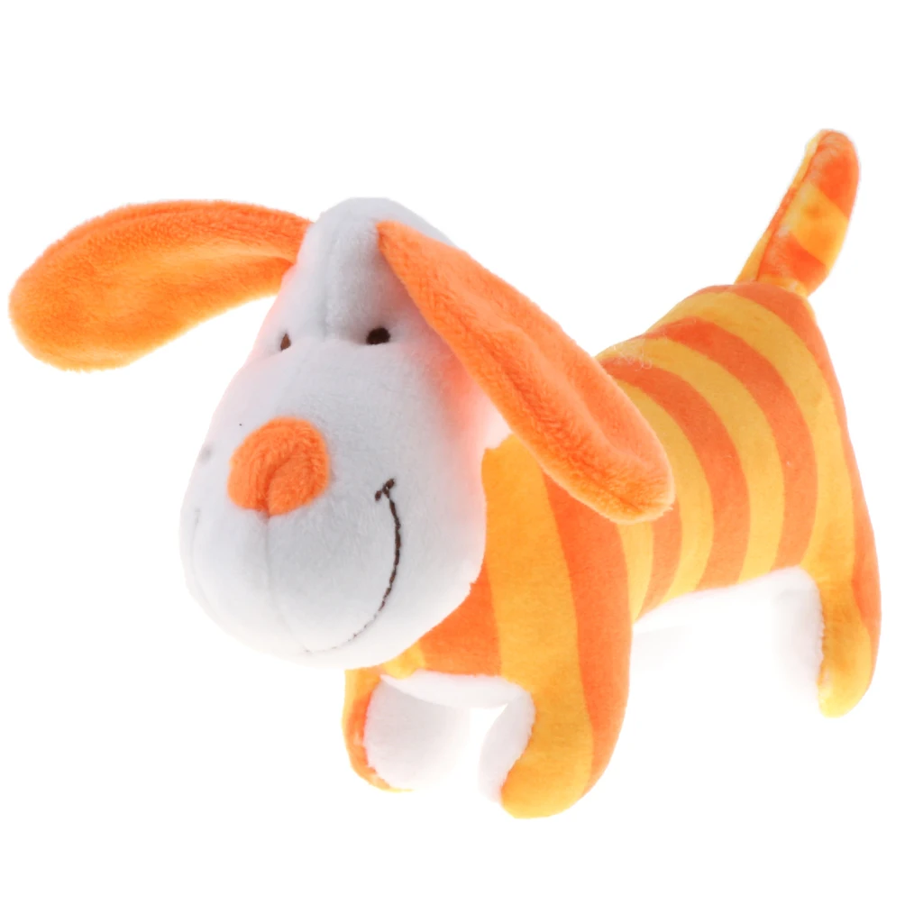 Novelty Stuffed Dog Shaking Bell Baby Rattle Toys Soft Plush Animal for Infants Boys Newborn Girls