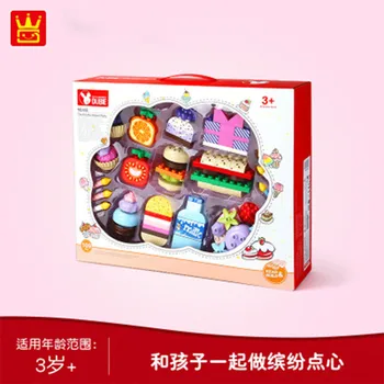 

109PCS Wan ge 602 Colorful snack party Educational Large particle Building Blocks Bricks Toys for Children Christmas Gifts