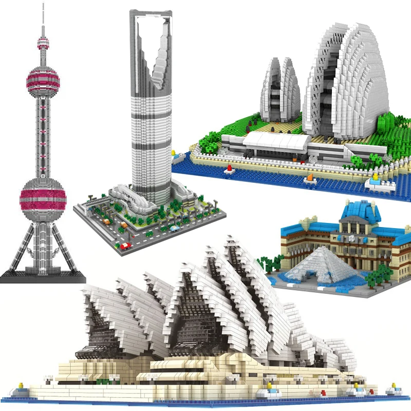 Diamond No совместимые с LEGO Архитектура Сидней опера Биг Бен Эйфелева башня Лондон