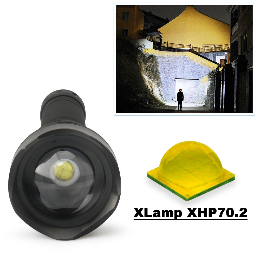 Светодиодный фонарик Высокой Мощности Перезаряжаемый usb фонарь мощный xhp70.2 xhp50.2 фонарь 18650 26650 Тактический xhp70 xhp50 охотничий фонарь