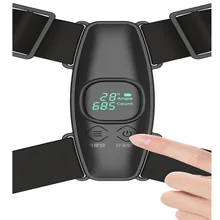 Ângulo ajustável postura corrector lembrete inteligente voltar cinto de apoio inteligente sensor vibração volta straightener unisex