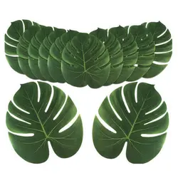 Домашние рукодельные украшения имитация черепахи задний лист искусственный тропический зеленый завод зеленый шелк тканевая лента ложный