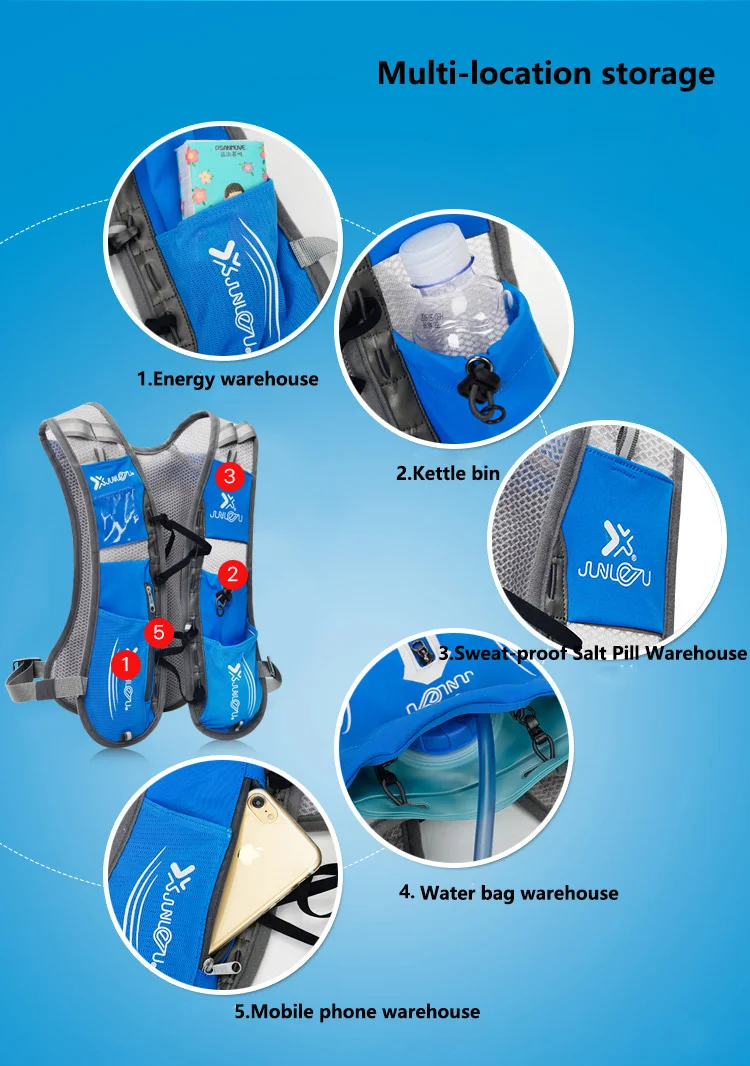 2L Спортивная походная сумка для воды Водонепроницаемый рюкзак походная ездовая сумка для воды мягкая бутылка