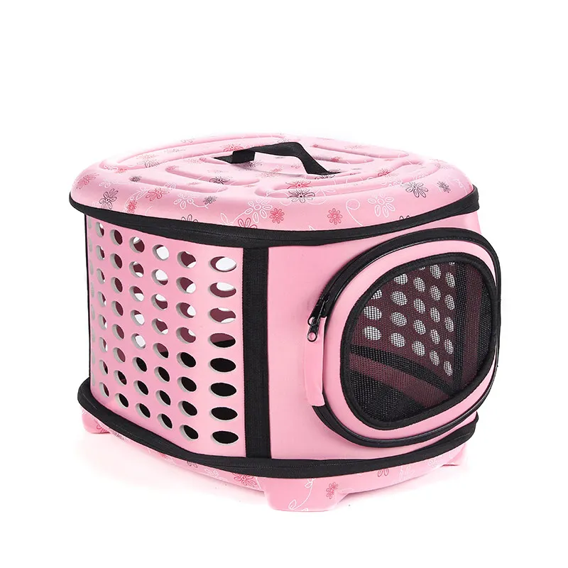 Pink Переноска для кошек, переносная сумка для кошек, складная дорожная сумка, переноска, дышащий рюкзак для кошек, товары для домашних животных, щенков - Цвет: Pink