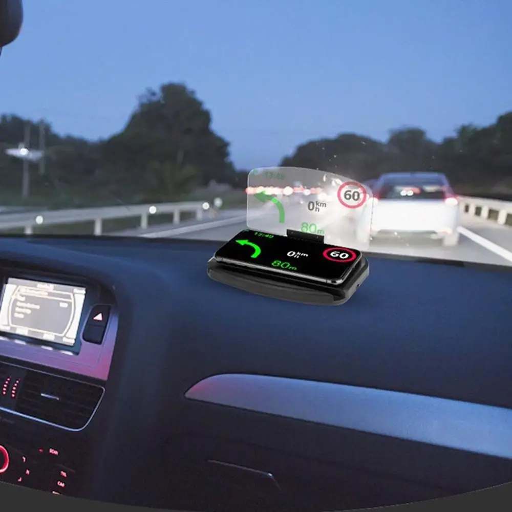 Креативный автомобильный держатель Hud Hd для телефона с беспроводной зарядкой на голову дисплей навигационный проектор держатель для мобильного телефона Беспроводная зарядка