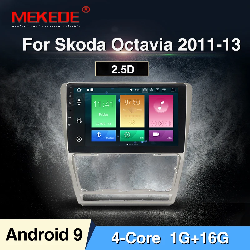 MEKEDE 4G LTE 9853 Android 9,0 автомобильный dvd мультимедийный плеер gps для Skoda Octavia 2008-2013 A 5 A5 Yeti Fabia аудио BT wifi - Цвет: 16G