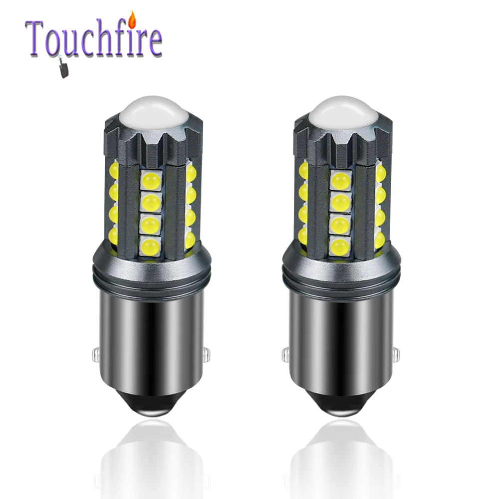 2 шт., P21W 1156 BA15S Canbus, без ошибок, 23 светодиодный-3030 SMD, Автомобильный светодиодный светильник, замена 1600Lm, автомобильная Тормозная лампа, задний сигнальный светильник, без вспышки