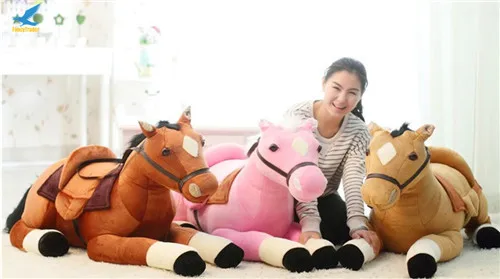 Fancytrader Giant Stuffed Plush Horse Toys Big Soft Emulational Lying Horse Doll 130cm 51`` Nice Gifts for Children (14)