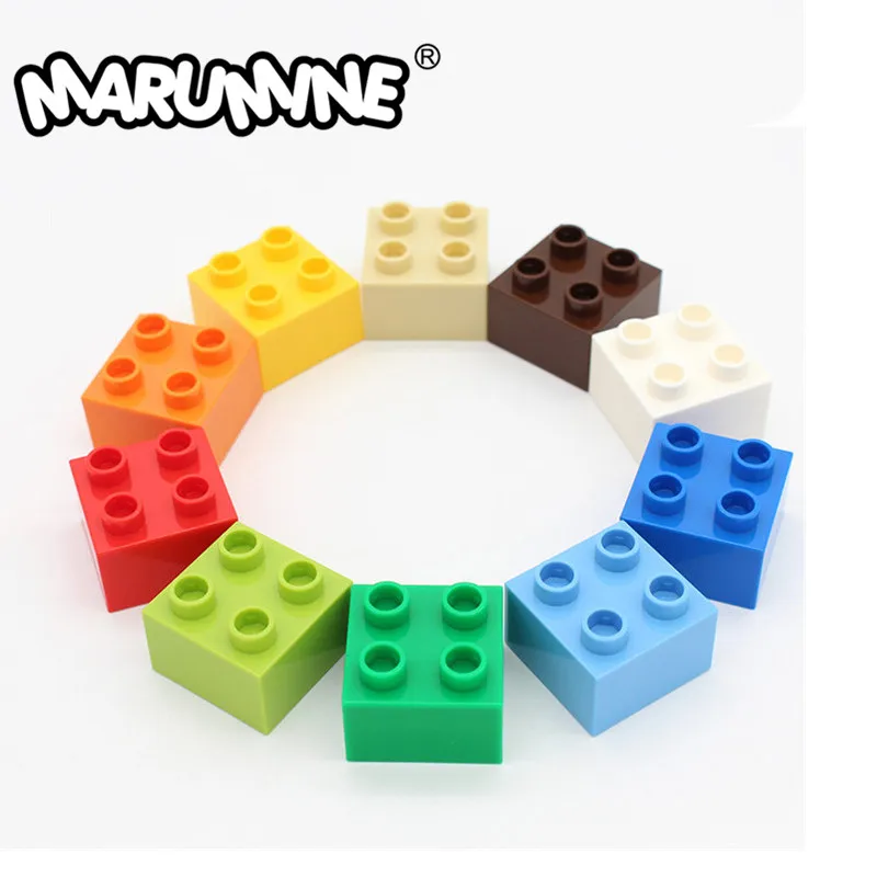 Кубик Duplo MARUMINE 2x2 в горошек Классический конструктор 50 шт. развивающая техника