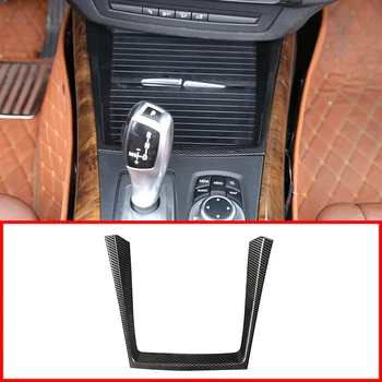 

Car Accessories 1PC Carbon Fiber ABS Central Control Cup Holder Side Decorative Frame Cover Trim For BMW X5 E70 2008-2013