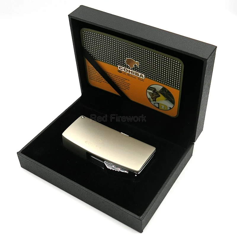 COHIBA многоразовая ветрозащитная Зажигалка для сигар и сигарет металлический