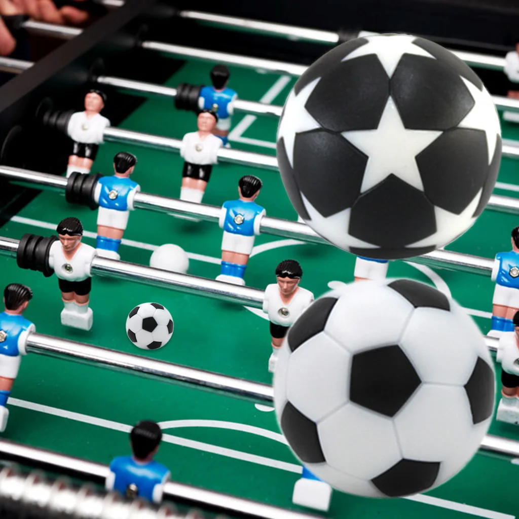 

6pcs 32mm Table Soccer Foosball Fussball Football Machine Accessories Replacements Mini Black and White Ball Kids Indoor Games