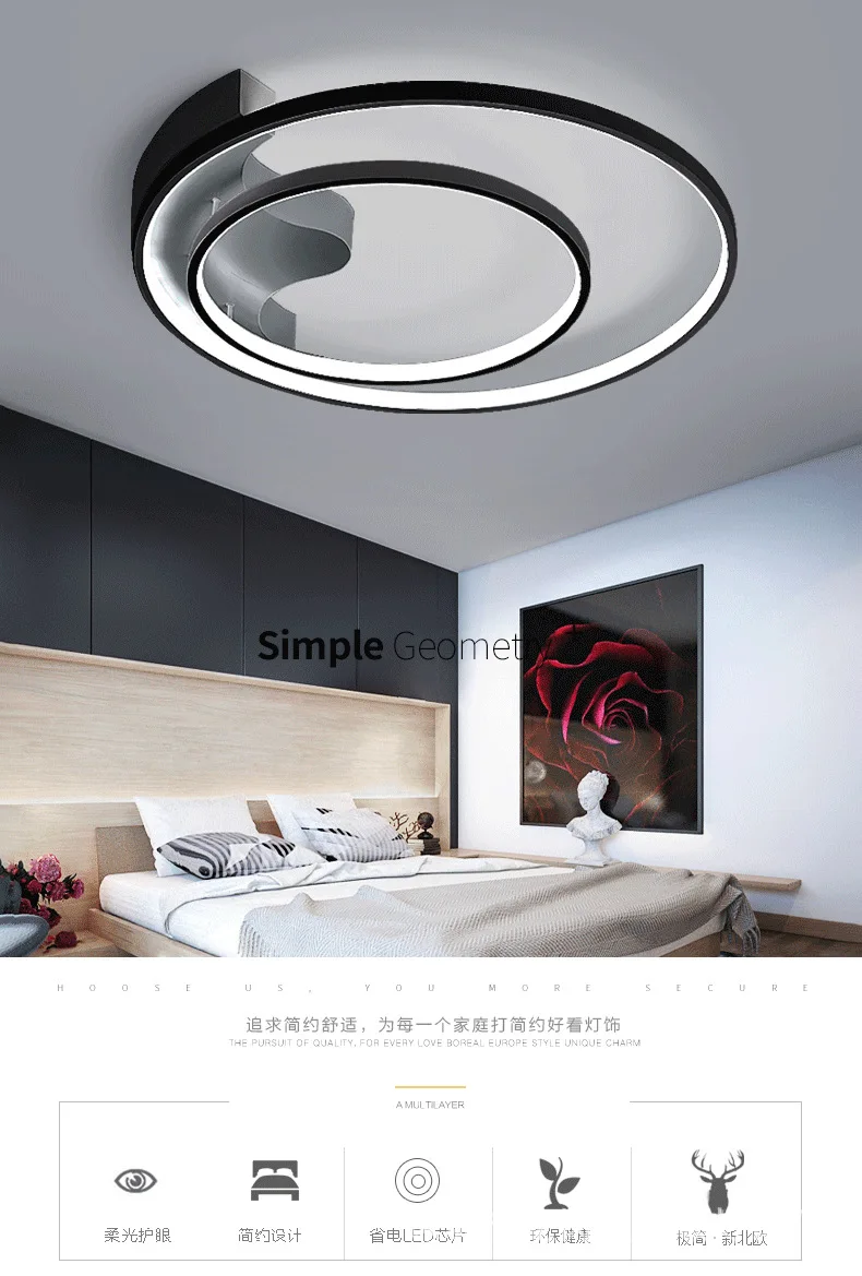 Lâmpada do Teto Simples e Moderno Lâmpada do Quarto das Crianças Circular Quarto Lâmpada Criativa Personalidade Quente Moda Led 2 moderno quarto lâmpada criativa personalidade quente moda