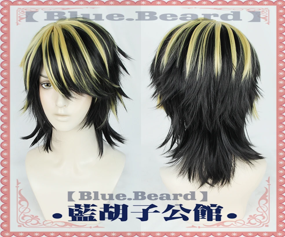 

Hanemiya Kazutora Anime Tokyo Revengers Cosplay Wigs Yellow Black Heat Resistant Synthetic Hair Wig + Free Wig Cap