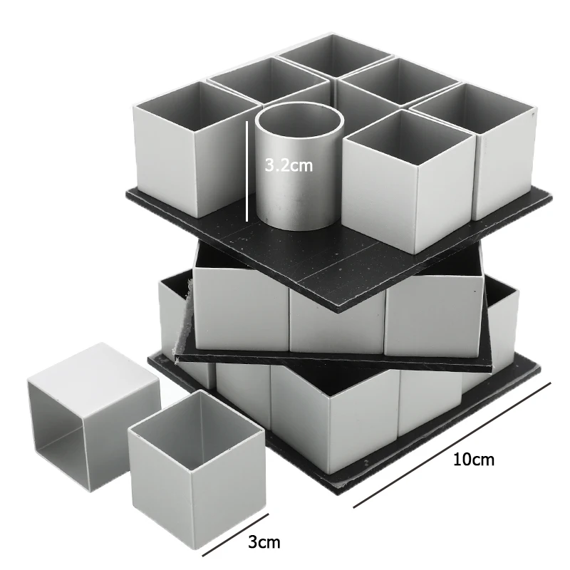 Алюминиевый сплав куб Набор форм для торта DIY десерт шоколадный мусс форма Вращающийся торт стенд украшения инструмент принадлежности для приготовления кондитерских изделий