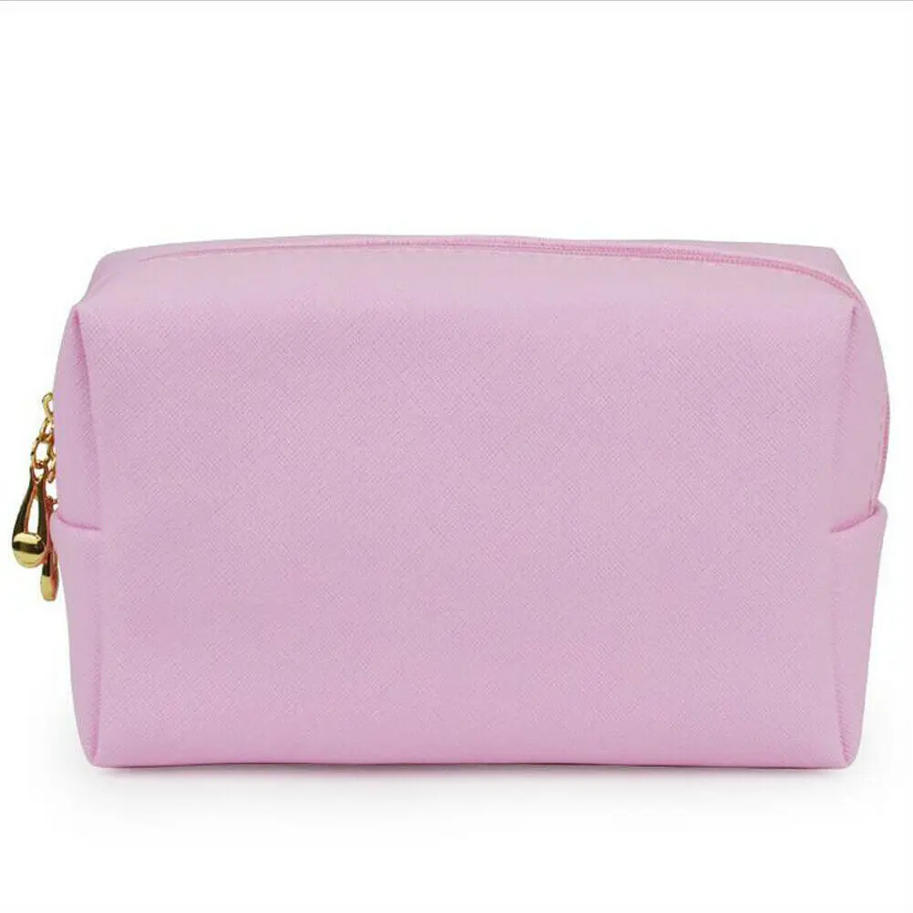 

Local stock Fashion Pu Leather High capacity Cosmetic Bags Pencil Case Bag Small Cosmetic Makeup Storage Bag Purse