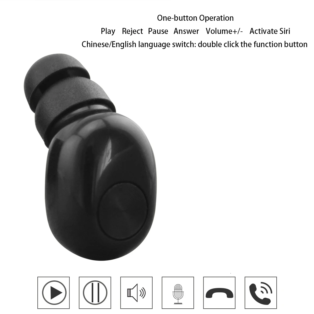 CHYI Super Mini Bluetooth Wireless In Ear Sport Headphones Invisible Monitor Stereo Earphones Headset Earbuds For Xiaomi Iphone