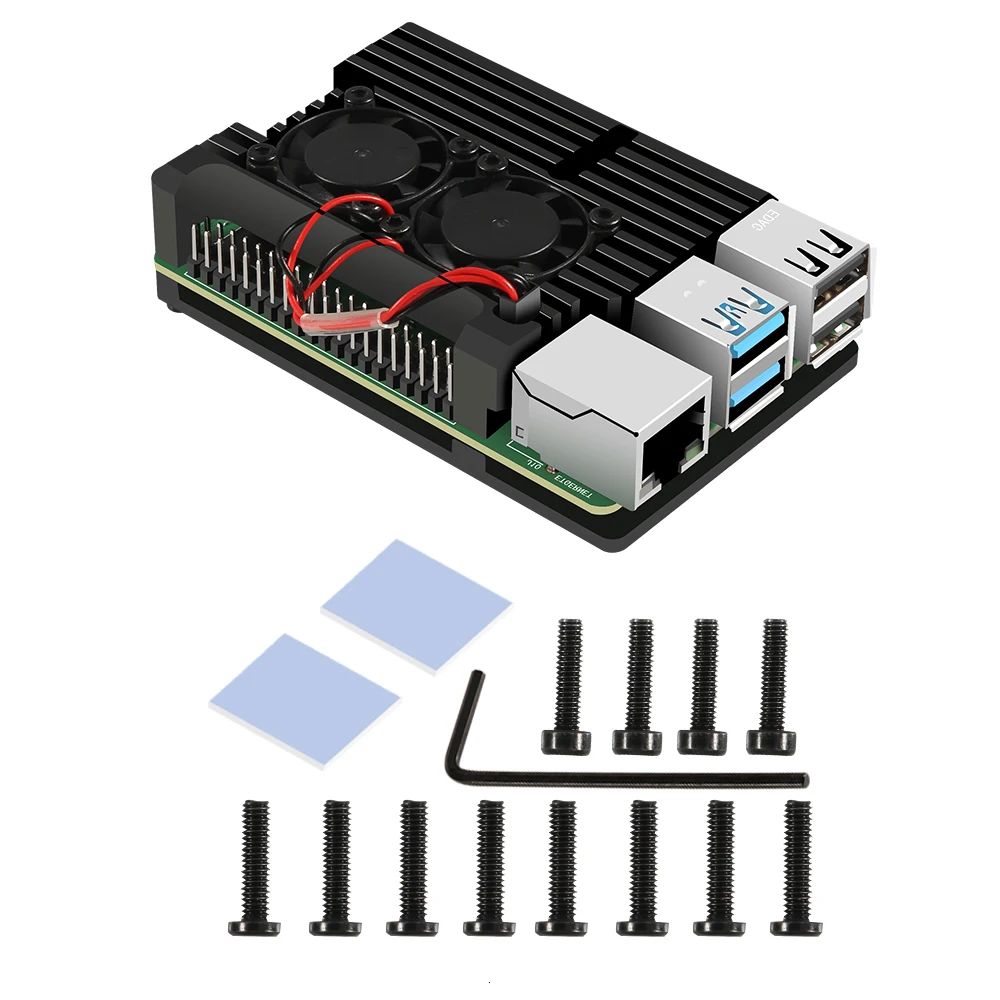 Чехол для Raspberry Pi 4 B чехол из алюминиевого сплава с пассивным охлаждением