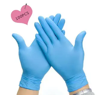 

100pcs Nitrile Disposable Gloves, Gloves Disposable Latex Free, Powder Free, Food Grade Nitrile Gloves, (Size M, L)