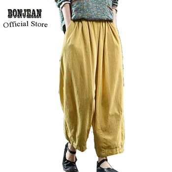 

Women Linen Pants Trousers Solid Big Loose Straight Wide Leg Retro Vintage Elegant Fashion Casual for Spring Summer AZ14261111