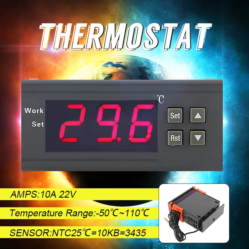 WK7016C1 STC1000 10A 220 В температурный переключатель ЖК термостат температура Contrller