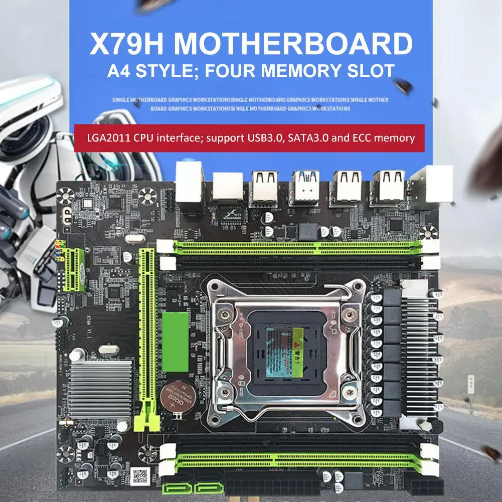 Для IntelX79H H91 B85 H81 LGA 2011 материнская плата Micro ATX 4 DDR3 1333 1600 1866 REG ECC RECC USB 3 0 SATA Xeon X79 LGA2011