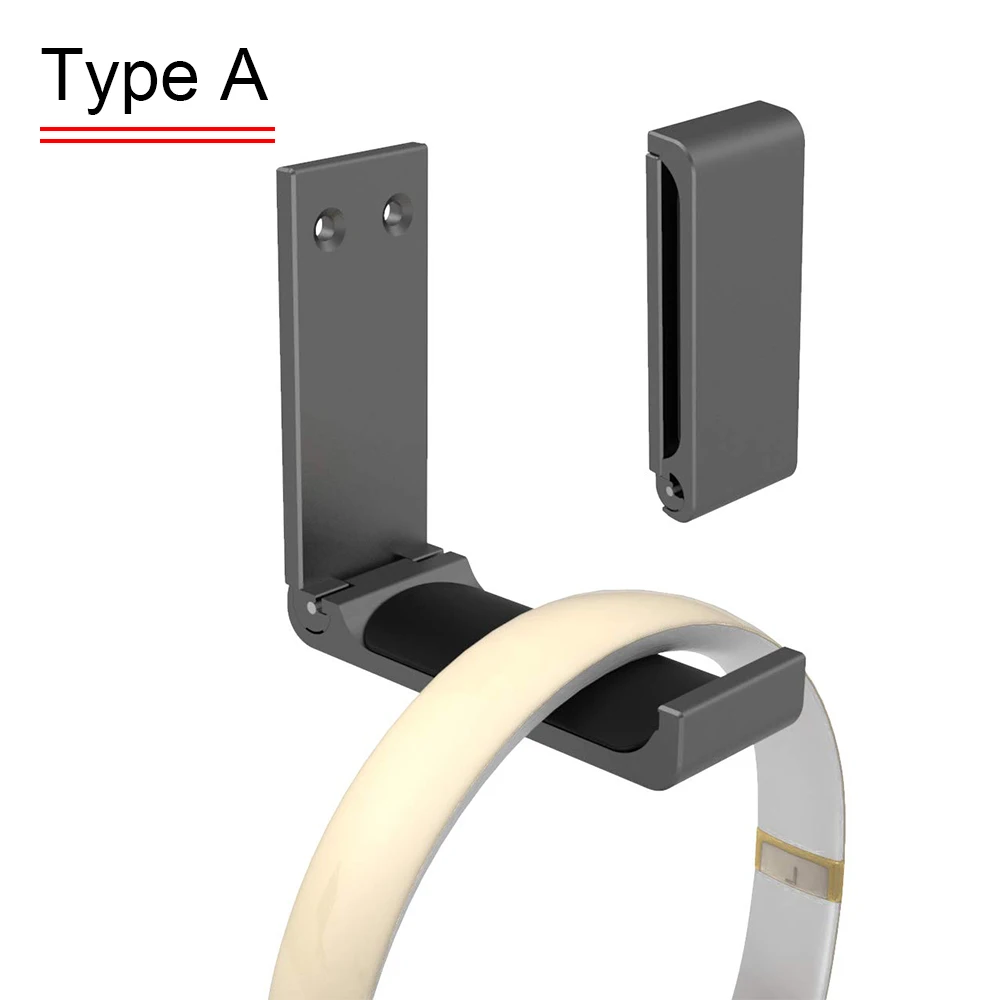2pcs Headphone Stand Hanger Headset Holder Mount Hook Aluminum with Strong Adhesive Tape for Headphones