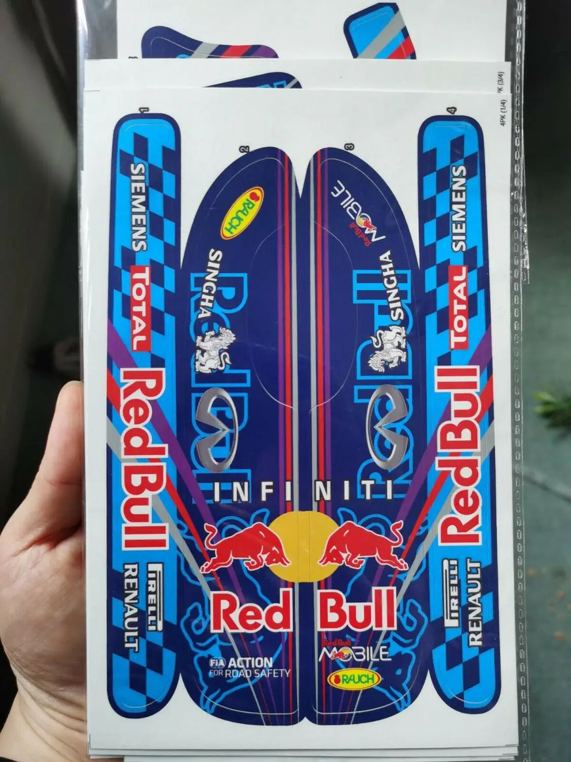 1 шт. команда C Радио контроллер наклейка для futaba 4PK стикер красный bull1set