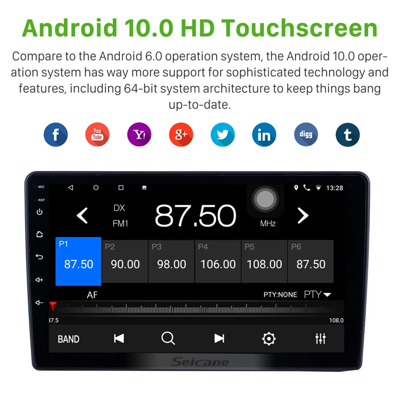 Seicane 9 &quotAndroid 10 0 головное устройство авто радио для 2010 2011 2012 2015 Nissan Navara GPS