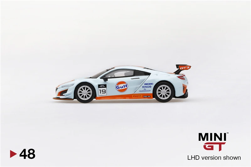 Мини GT 1: 64 LB работает Honda Acura nsx GT3 Галф Mijo США Эксклюзивный LHD литой модельный автомобиль