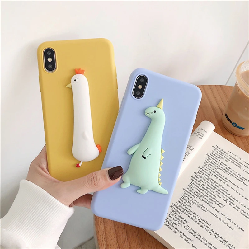 Чехол с 3D рисунком динозавра цыпленка конфет для Xiao mi A1 A2 Lite A3 mi 5X6X8 Lite 9 SE 9T Pro Coque Chicken Funda мягкий чехол из ТПУ