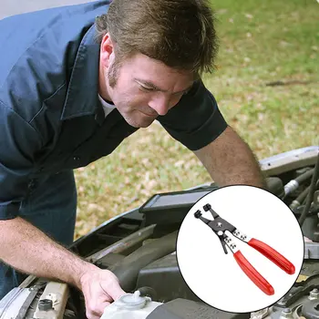 

Vehemo Red Black Manganese Steel Snap Clamp Pipe Clamp Car Removal Tool Pipe Wrench Nippers Multi Function Durable