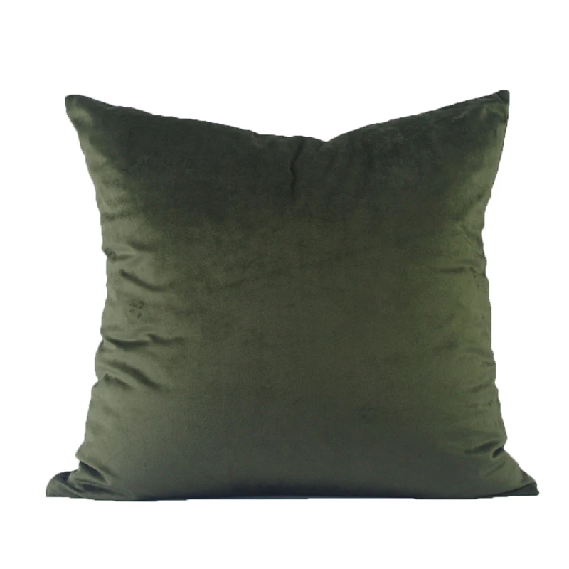 Essie Home Зеленый Темно-Синий Янтарный Бархатный Чехол для подушки матовое бархатное покрытие для Диванный домашний декор - Цвет: Army Green