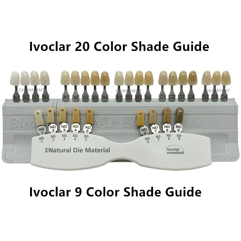 1PcDentalPorcelainTeethDentureTeehColorShadeBoardGuideIvoclar