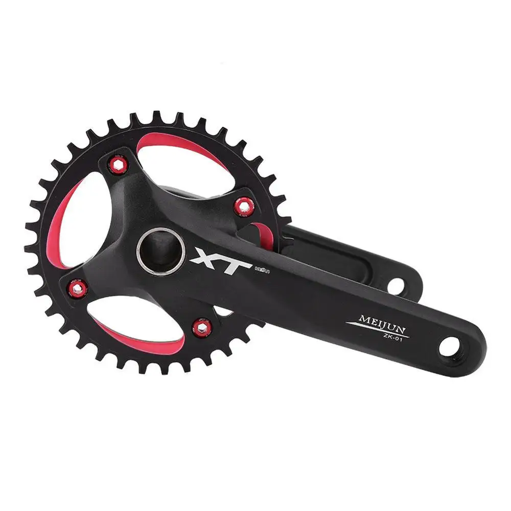 Aluminum Alloy MTB Bike Crankset Hollow Tooth Plate Crank Arm Sprocket Bicycle Chain Wheel with Bottom Bracket Disk BCD