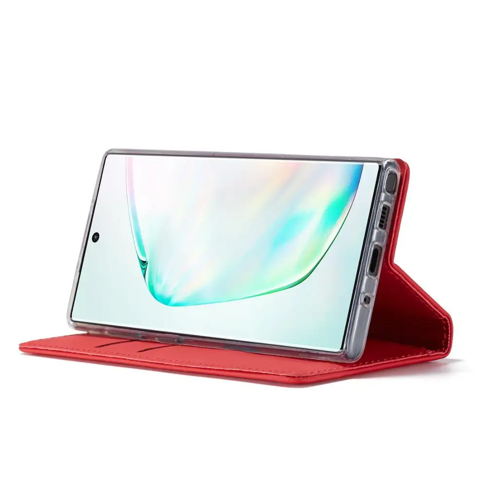 Чехол книжка для samsung Galaxy Note 10 Plus кожаный чехол кошелек магнитный противоударный