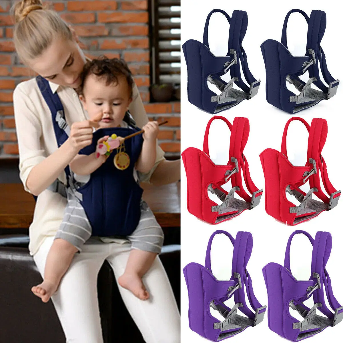 

Newborn Infant Ergonomic Adjustable Breathable Wrap Sling Backpack